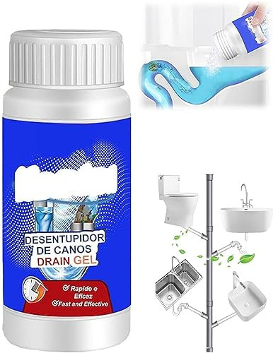 Pelinuar Leistungsstarkes Rohr-Baggermittel, Spül- & Abflussrohr-Bagger-Puder, Abflussreinigungslösung, Rohrbagger-Deodorant, befreit verstopfte Abflüsse, Abflussreiniger (2 Stück)