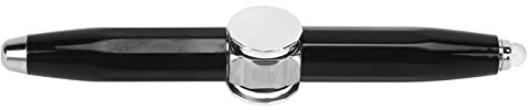 VGEBY Spinner-Stift, Fingerspitze, Leuchtender Kugelschreiber, Finger-Spinning-Schreibstift mit LED-Licht Zum Stressabbau (Black)