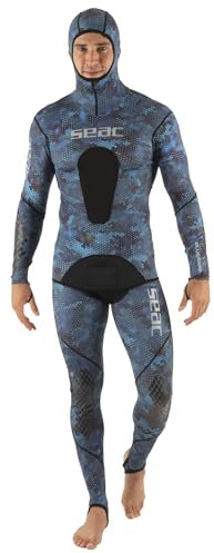 SEAC Blue Moon, Tauchen und Apnoe Rash Guard, zweiteilig, Camouflage Blau, XXL