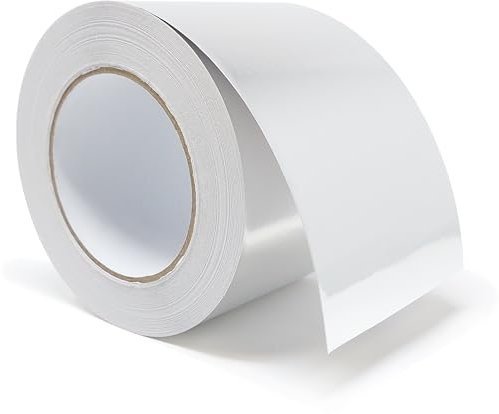 ArmaKit Cinta adhesiva de aluminio, 100 mm x 50 m, (rollo extra largo), cinta adhesiva reflectante resistente al calor, cinta aislante aislante para loft, cinta térmica, cinta metálica para radiadores