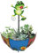 Wall Planters for Outdoor Plants Umbrella Hanging Planter Cute Frog Cartoon Vibrant Metal Hanging Plant Pots with Drainage Ventilated Decorative Hanging Flower Pots Outside for Fence Garden Decor