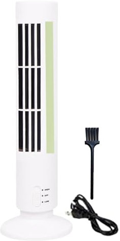 Ventilador de pie sin aspas, ventilador de torre de aire acondicionado, ventilador silencioso de bajo consumo para área de trabajo, dormitorio, hogar, viajes