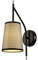 LQWELL® Retro Vintage Wandleuchte, E14 Wandlampe Innen 1 Flammig Schwarz, Goldimitat, Beiger Stoffbezug Wandbeleuchtung Wandspot für Schlafzimmer Wohnzimmer Hotel, Glühbirne nicht enthalten