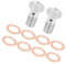 Motoforti 2 Set M10x1.0 Metric Thread Single Banjo Bolt Brake Fitting Adapter Long-lasting