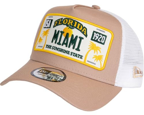 New Era License Plate Miami Trucker Cap