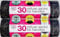 60 Refuse Sacks with Tie Handles Kitchen Liners 50L Extra Strong Black Swing Bin Bags Refuse Waste Rubbish Sacks, 10 x 10 x 10 cm (x2 Pack of 30 Bin Bags each)