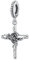 Charms für Pandora-Armbänder,925er Sterlingsilber Rosen kreuz-Charms perlen für Damen-Schmuck