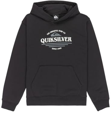 Quiksilver Fleece sweater GRAPHIC HOODIE Boy's Black 8