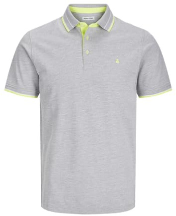 JACK & JONES Jjepaulos Polo Ss Noos Pls - Plus Size, Light Grey Melange ,7XL
