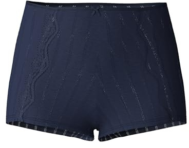 CALIDA Etude Toujours Panty Damen, aus hochwertiger Baumwolle, mit feinem Nadelzug, High-Waist Peacoat Blue 40-42