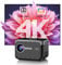 Tragbarer Smart Beamer mit Google TV, 1080 ANSI 4K Beamer Heimkino mit Google Play, Dual-Helligkeit Modus, Kurzdistanz, Dolby Audio, NFC, Bluetooth, 1080P für kleine Räume, Studios A6TG