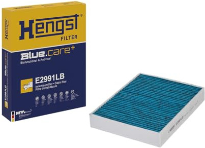 HENGST - Innenraumfilter E2991LB - Luftfilter für den Innenraum antibakteriell - Filtert Staub, Pollen, Gerüche & Bakterien für Allergiker - Für sauberes Innenraumklima im KFZ