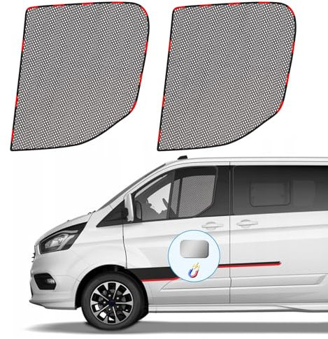 ZATOOTO Seitenfenster-Auto-Sonnenschutz und Magnetisches Moskitonetz-Auto, Speziell für Ford Transit Custom Entworfen, Atmungsaktiv und Durchsichtig