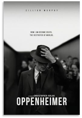 Oppenheimer Filmposter, Leinwanddruck, ästhetische Wandkunst, moderne Heimdekoration für Schlafzimmer, Wohnzimmer, 30 x 45 cm, ungerahmter Stil