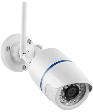 KKENZA Telecamera IP 4MP 1080P Telecamera di Sicurezza Domestica Wi-Fi Esterna Telecamera di sorveglianza Wi-Fi Bullet Impermeabile IP Video HD Camara(US Plug_4MP with 12V Power)