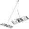 SOARS Rastrello Livellatore per Prato 170 cm, Raschietto Livellatore in Metallo Robusto con Manico Lungo e Spesso, Livellatrice per Terreno, Ghiaia, Orto ed Erbacce da Giardino (75 x 25 cm, Argento)