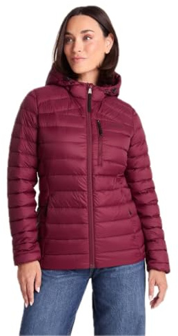 TOG24 North Women Hood Jacket RDS Duck Down Warm Insulation Packaway Travel | Coat, Insulated, Lightweight, Chest pocket, Pockets, Toggle adjusters, Walking, Doubles Up As Travel Pillow