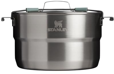 Stanley 1913 Wildfare Full Serve Cookset 3.78L - Shale/Charcoal | 20 Piece Camp Cook Set - Stainless Steel - Dishwasher Safe - BPA-Free - Packable