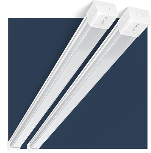 2 Stück Feuchtraumleuchte LED 120CM, Kellerlampe 36W 3600LM, GaragenLampe Kaltweiss 5000K, Röhre Lampe IP66 Wasserfest, Werkstattlampe Deckenleuchte Hell, Feuchtraum Leuchte für garage Werkstatt Kelle