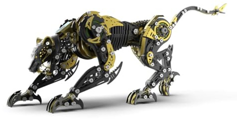 506PCS 3D Metall Puzzle Steampunk Mechanisches Modell, Leopard Hunter DIY Metallbaukasten für Sammler, Wohnraumdeko, Desktop-Display & kreative Geschenkideen