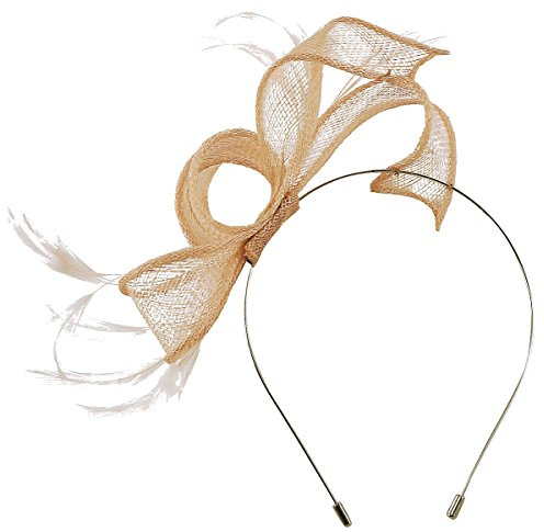 Max and Ellie Sinamay Fascinator - Latte, One Size