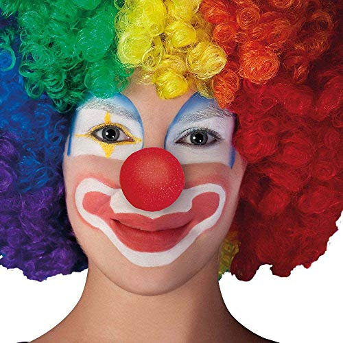 Boland 30801 - Clownsnase aus Schaumgummi, Rot, super halt, Spaßmacher, Accessoire, Mottoparty, Karneval