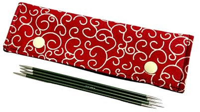 Nadelgarage/Needle Safe/Nadeltasche - für Nadelspiel 15cm - Handarbeitsliebe - weiß/grün