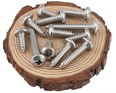 BOZONLI M6 Self Tapping Screws Wood Screws Pan Head Phillips Long Screws, M6×100mm,5 pcs