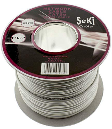 SeKi Network Cable Cat. 5e 100 m F/UTP Patch Cable LAN Ethernet Cable Cat5E Cat. 5e Patch Cable 100 m