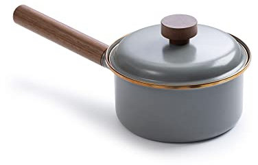 Barebones Emaille Saucepan / Steelpan - Stone Grey