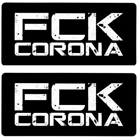 BIKE-label Aufkleber 170 x 80 mm FCK Corona 2 Stück für Auto Motorrad 900223VE