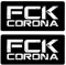 BIKE-label Aufkleber 170 x 80 mm FCK Corona 2 Stück für Auto Motorrad 900223VE