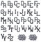 MAZYPO 52 PCS Iron on Letters,Embroidered or Sew on Applique Alphabet A-Z Decorative Repair Patches for Clothes, Hats, Jeans, Bags and Shirts. (Black)