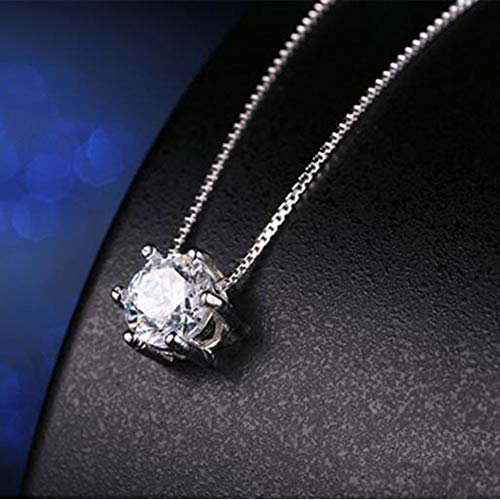 TOSSPER 925 Sterling Silber Halskette Six Claw AAA Zirkon Choker Halskette Für Frauen Collier