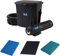 T.I.P. Teichaußenfilter-Set MTS 4000 UV 9 + T.I.P. Filtermatte FSM 45/32 Blau, Filterschwamm + T.I.P. Aktivkohle Filtermatte PAK 45/32 + T.I.P. Japanmatte PJM 45/32 Blau, Filtermatte