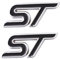 2 Stück 3D Metall ST Aufkleber Autokopf Emblem Abzeichen Chrom Aufkleber für Die meisten Automodelle (schwarz/silberfarben)