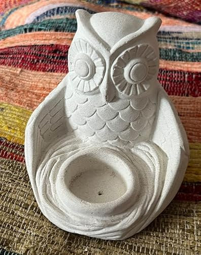Latex Mould to Make Owl Incense Candle Holder Ornament, Perfect for concrete or Plaster