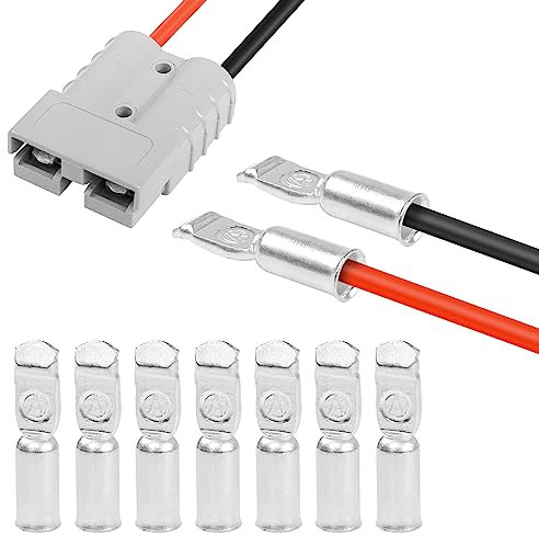 10 PCS Silvering Stecker Kontakte Pins Lugs Klemmen für 3.3-13.3mm² Kabel, für Batterie-Schnelltrennungs-Verbindungsstück 50A