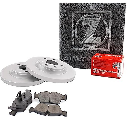 ZIMMERMANN Bremsen Set Bremsscheiben Scheibenbremsen Ø255 Voll beschichtet hinten + Bremsbeläge Bremsklötze für A4 Exeo ST