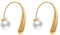 Aleasha Gold Tropfen Perlenohrringe Damen Doppelseitige Ohrringe Edelstahl Schmuck Geschenk