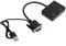 Yosoo VGA to HDMI VGA Adapter, VGA to VGA HDMI Splitter, VGA to HDMI Converter, VGA to VGA Cable, High Definition Multimedia Interface Support Dual Display Adapter for Computer,