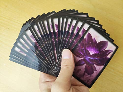 120 Teile/satz Schwarz Lotus Bunte Rückseite TCG Kartenhüllen, Brettspiel Karten-Sets Schutz für MTG TCG CCG RPG RPG (Schwarz-120 PCS)