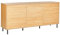 Modernes 3 Türiges Sideboard Highboard Helles Holz Metall Schwarze Beine Aufbewahrungsschränke Nikea