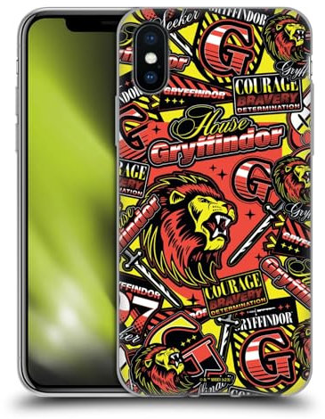 Head Case Designs Offizielle Harry Potter Haus Gryffindor Abzeichen Hoch Soft Gel Handyhülle Hülle kompatibel mit Apple iPhone X/iPhone XS