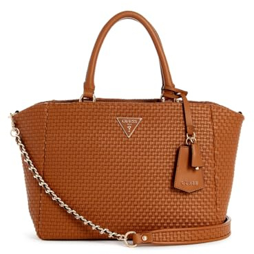GUESS Etel Girlfriend Satchel Bag Cognac