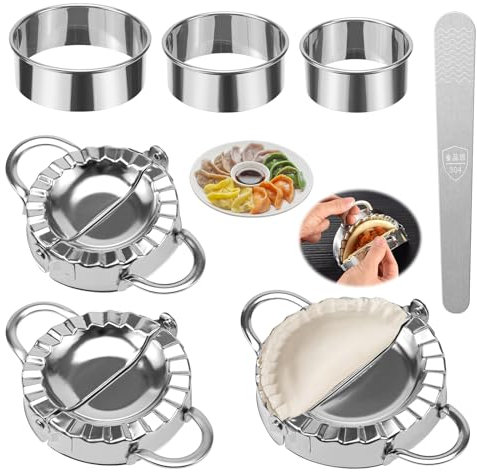 MumdoYAL 7 pieces ravioli shaper,dumpling maker,ravioli ausstecher,ravioli maker,teigtaschenformer,ravioli former,ravioli cookie cutter set,kitchen tools,dumplings,ravioli