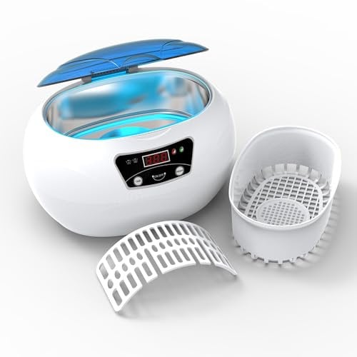 LINBEAUTI 2025 Nouveau nettoyeur à ultrasons, appareil de nettoyage à ultrasons 600ml - nettoyage en profondeur pour lunettes, bijoux, prothèses dentaires, argent