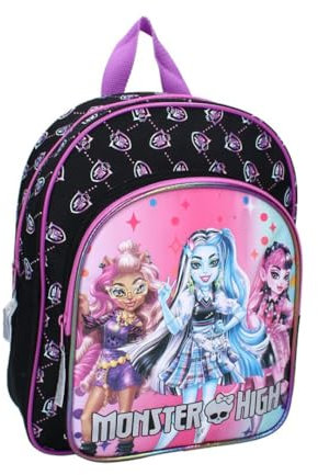 mybagstory - Rucksack - Monster High - Lila - Kind - Schule - Kindergarten - Kita - Grundschule - Schulranzen Mädchen - Größe 30 cm - Verstellbare Träger - Geschenkidee, Monster High - Lila, Enfant,