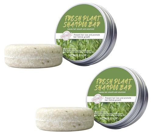 Jabón de Romero, Champú Romero Sólido para el Crecimiento del Cabello, Champú Sólido Natural para Nutrir el Cuero Cabelludo, Fortalecimiento del Cabello, Para Todo el Cabello,2 Pack