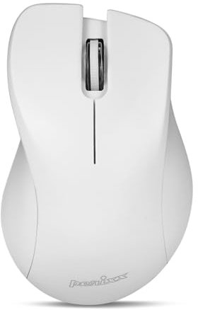 perixx PERIMICE-621W Wireless Mouse - Silent Click with Ergo Design - Compatible for Desktop and Laptop PC - Wireless 2.4 GHz - White
